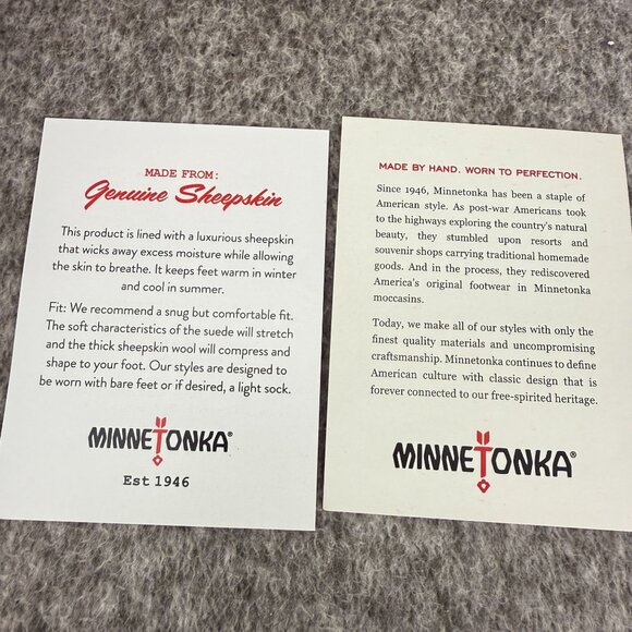 ✅Women's 7 Minnetonka Sheepskin Ankle Boot Golden Tan Slippers 3351 Moccasins - Picture 11 of 14